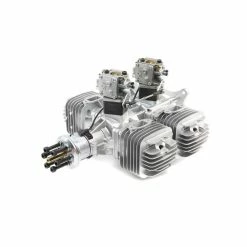 DLE Engines DLE-222 222cc 4-Cyl Gas Engine with Electronic Ignition and Mufflers for Engines