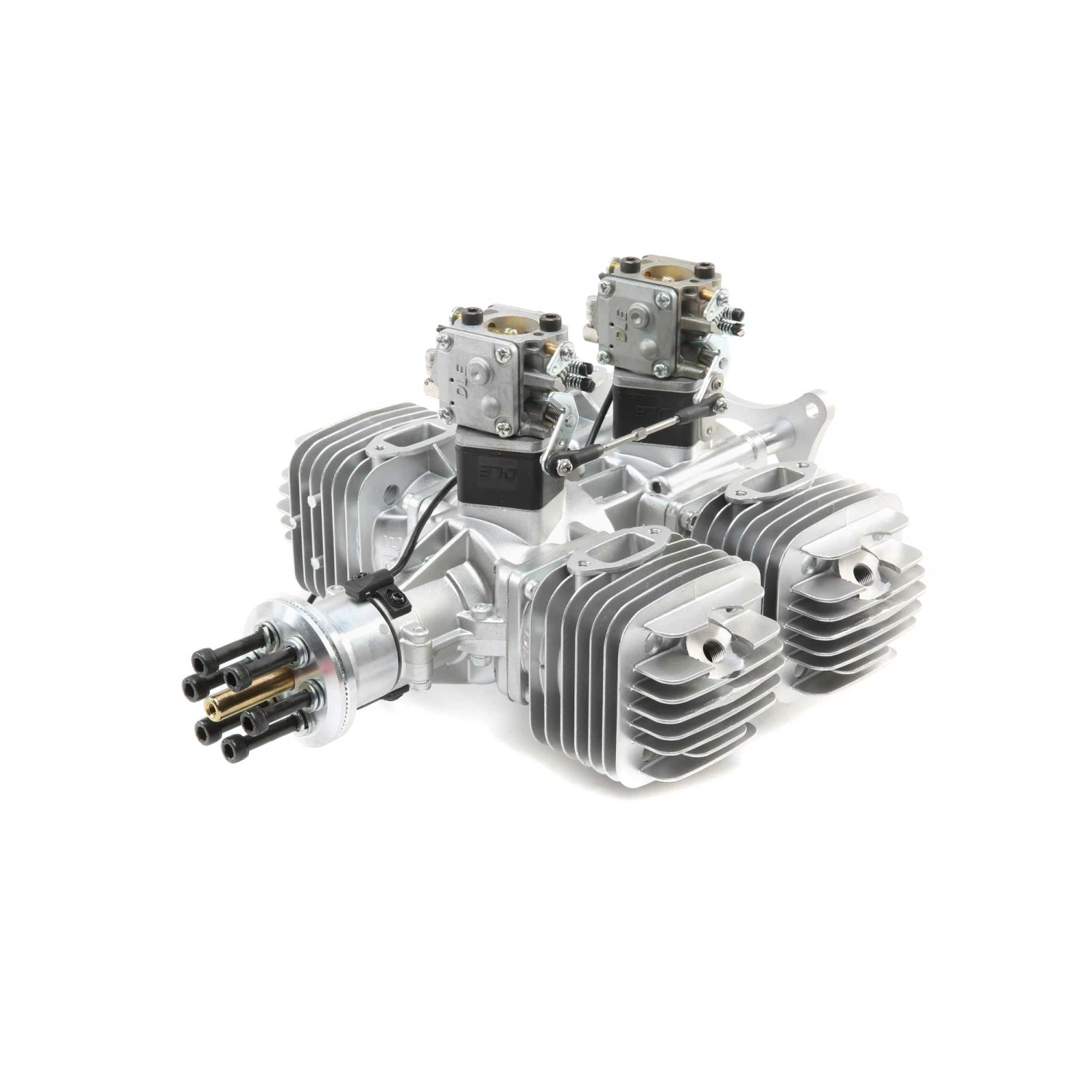 DLE Engines DLE-222 222cc 4-Cyl Gas Engine with Electronic Ignition and Mufflers for Engines