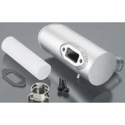 DLE Engines Muffler Left 1-Hole: DLE-120 for Parts