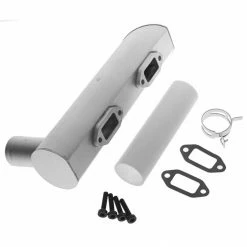 DLE Engines Muffler Left 2-Hole: DLE-222 for Parts